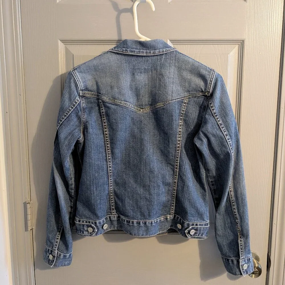 Gap Stretch Denim Medium Blue Wash Jeans Jacket - Picture 2 of 11